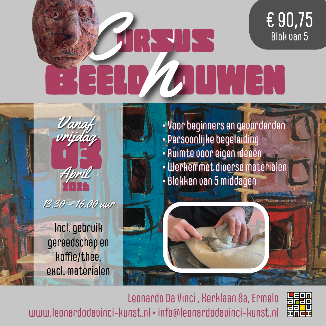 cursus beeldhouwen flyer